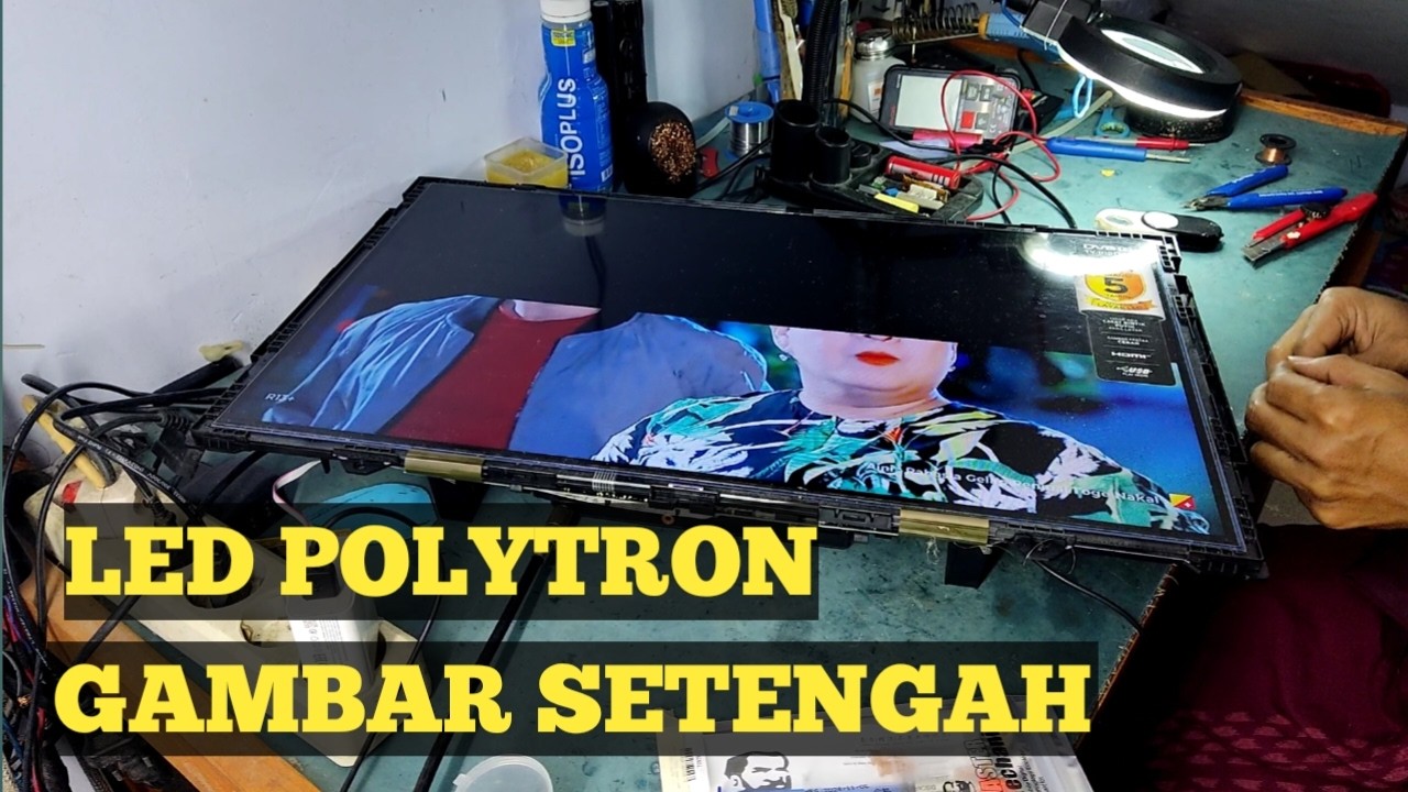 tv led polytron gambar setengah | separoh