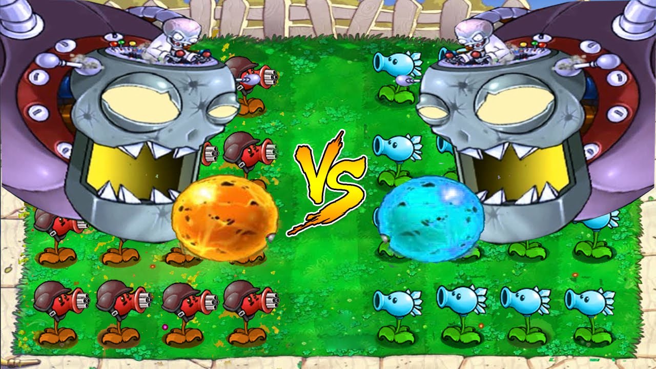 Plants vs Zombies : Dr. Zomboss FIRE  vs Dr. Zomboss ICE