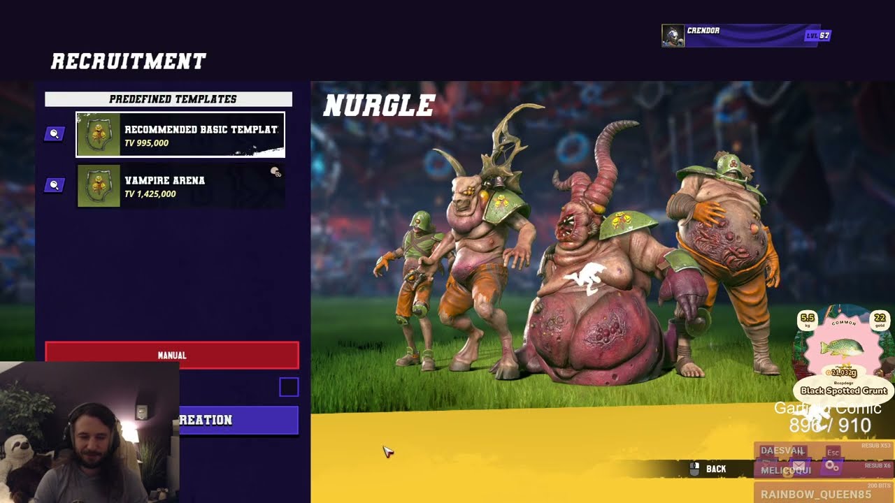 Создание команды Blood Bowl 3 для 24-го сезона Crenbowl (Nurgle)