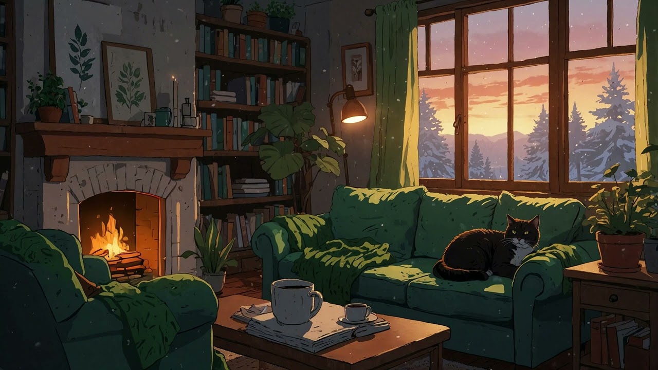 🔥 Lofi Beats & Fireplace Glow: The Ultimate Chill Vibes 🔥🎶