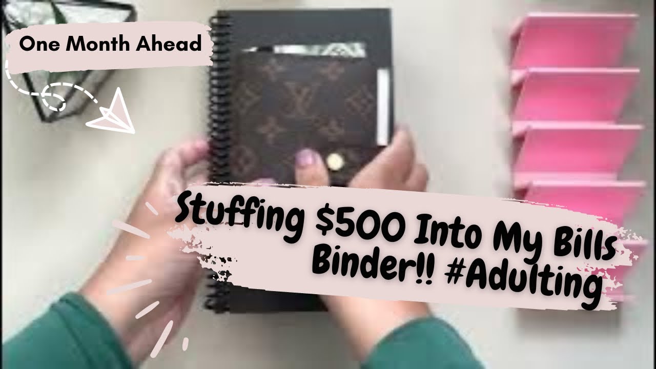 $500 Bills Binder Stuffing| One Month  Ahead Binder| Single Mom & Single Income Budget