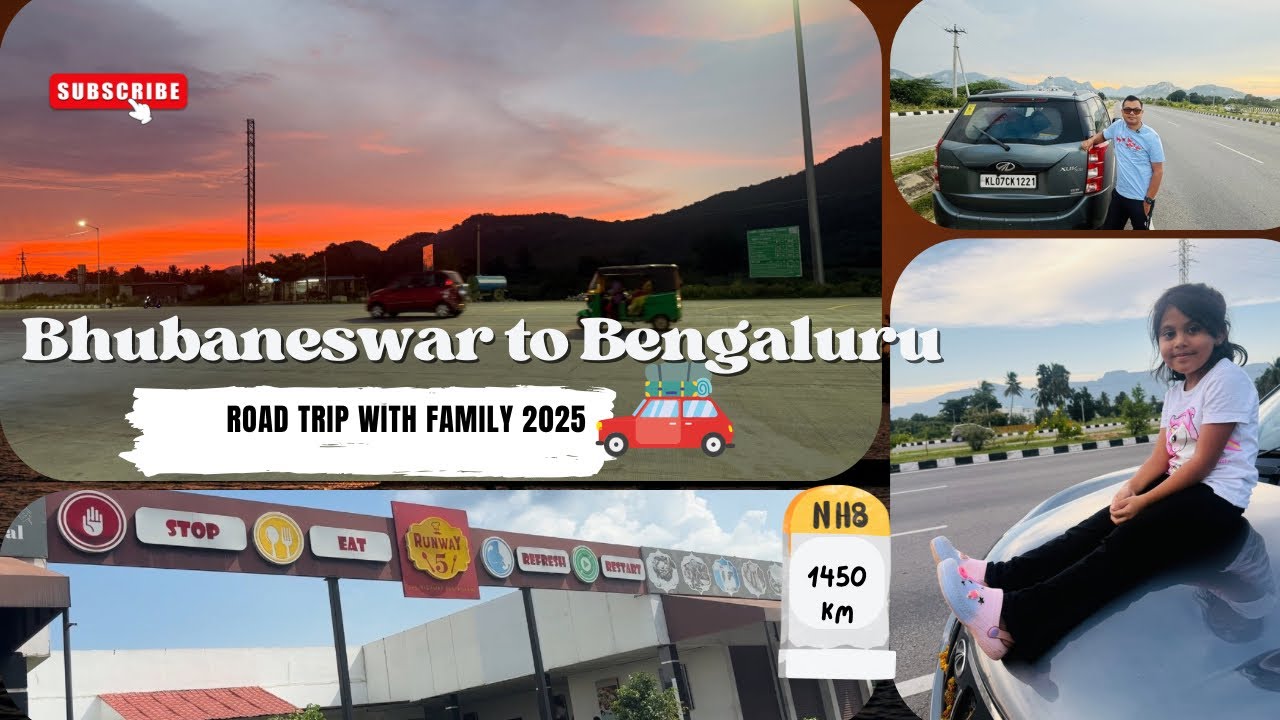 Bhubaneswar to Bengaluru - Odisha 2025 | 1400 KM | Overnight stay @ Vijayawada | Road & Route Detail