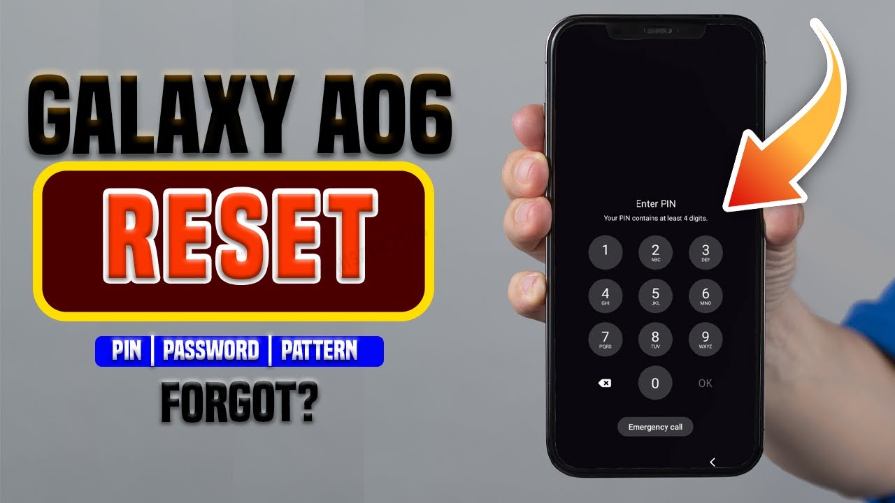 Как сбросить настройки Samsung Galaxy A06 | Удаление забытого пароля, графического ключа, PIN-код...