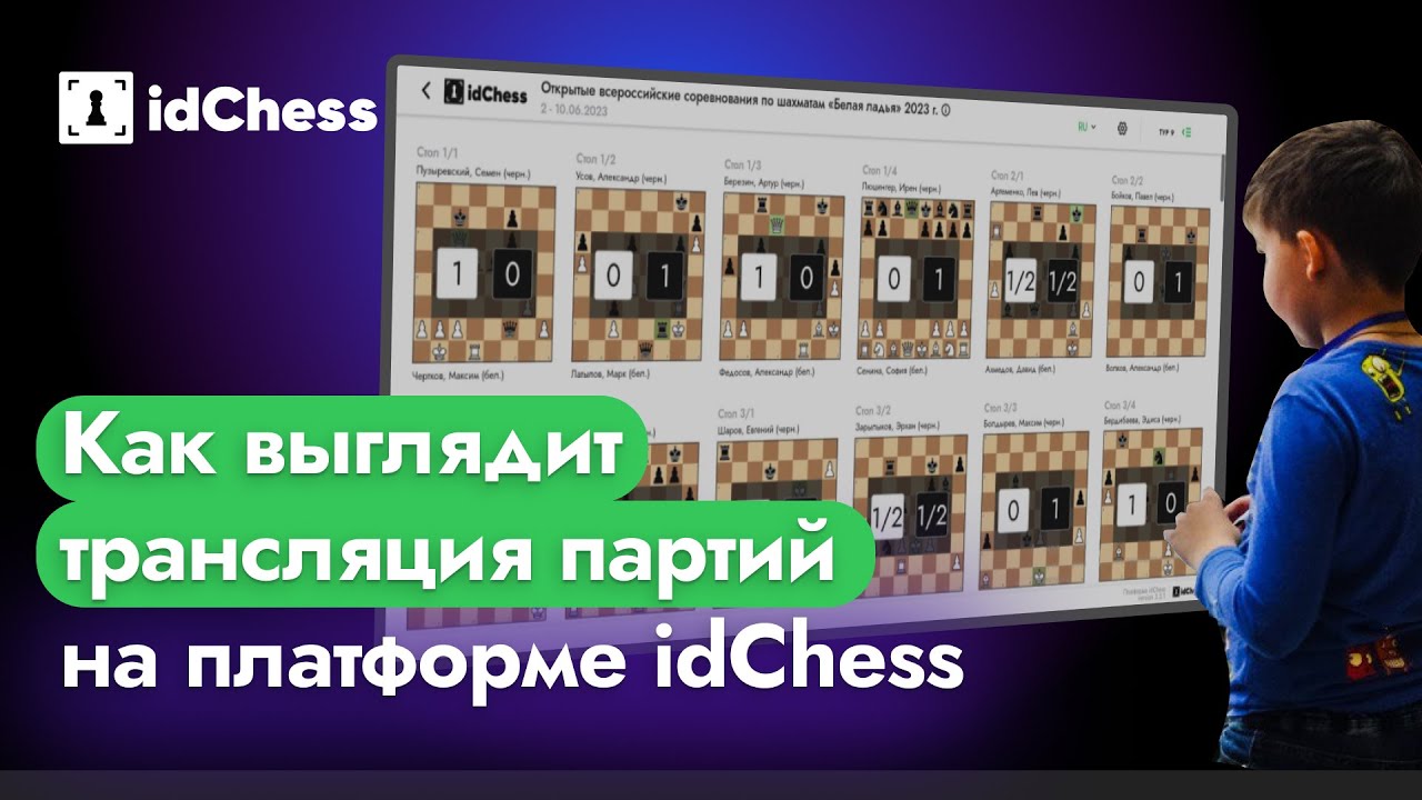 Как выглядит трансляция партий на платформе idChess