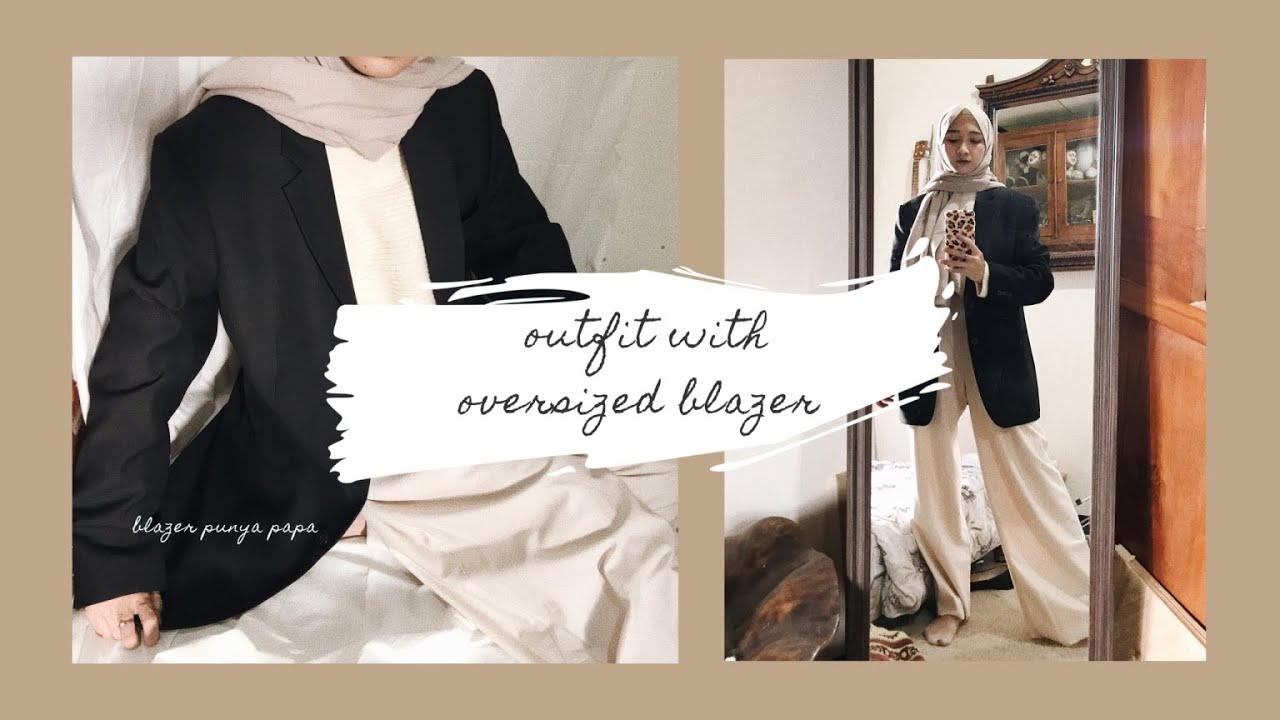 7 outfits with oversized blazer // hijab lookbook #outfit #vintage