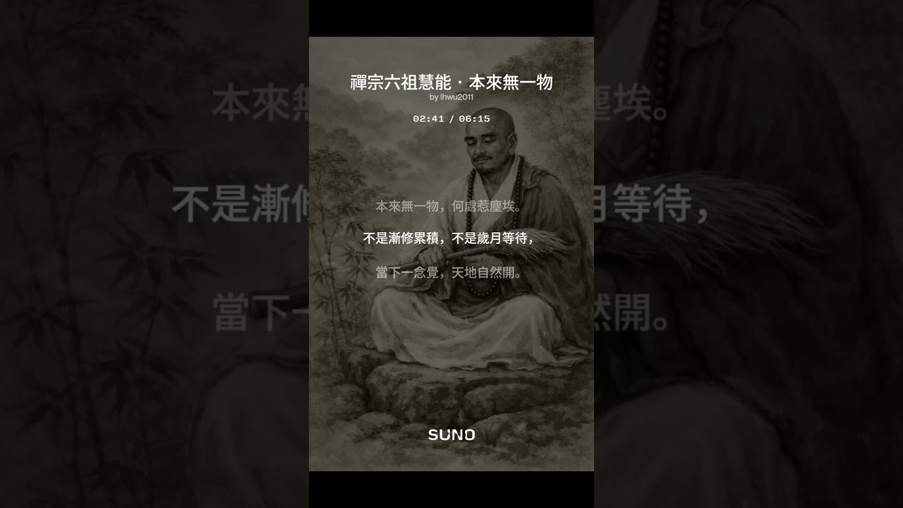 禪宗六祖慧能 · 本來無一物
