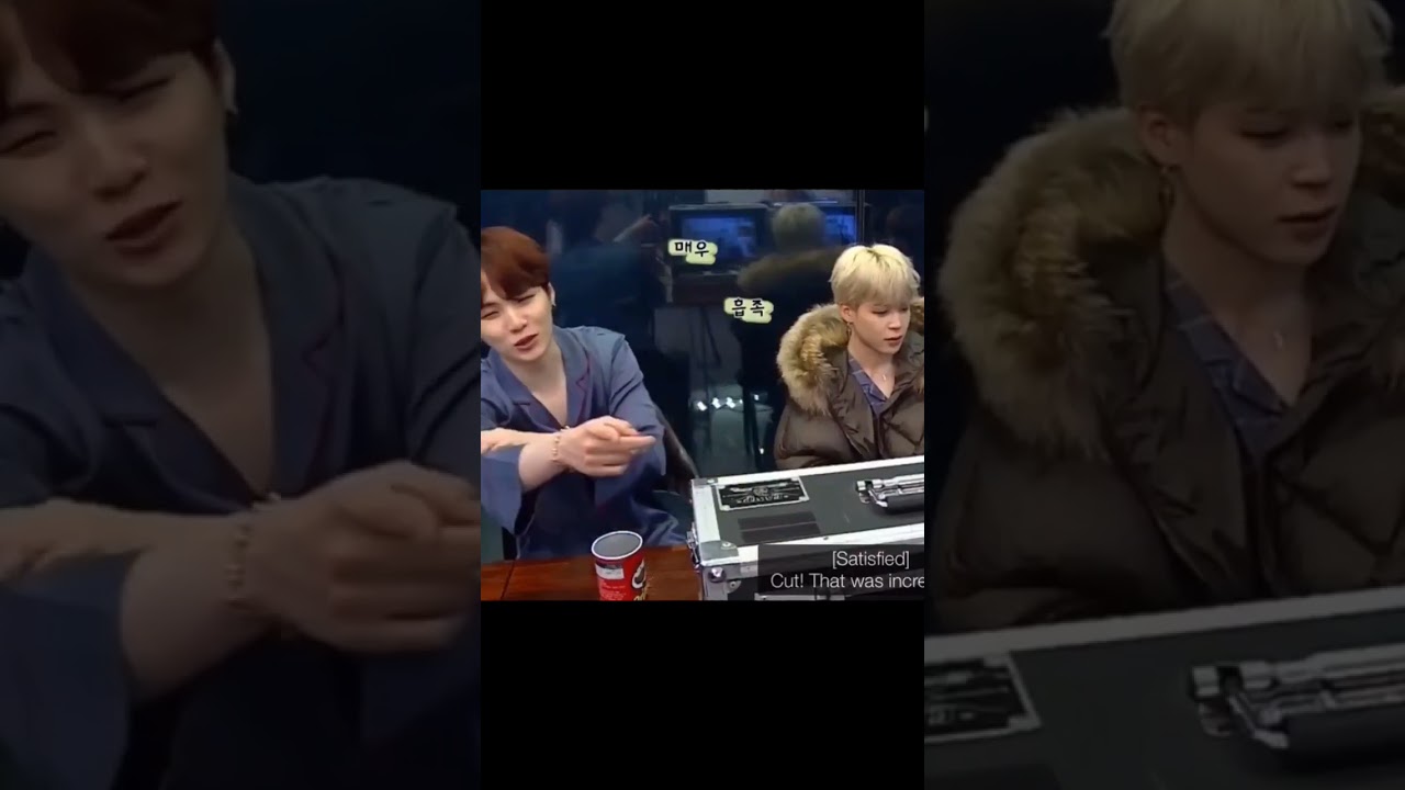 That moment when suga praised taehyung for his acting 😍 #bts