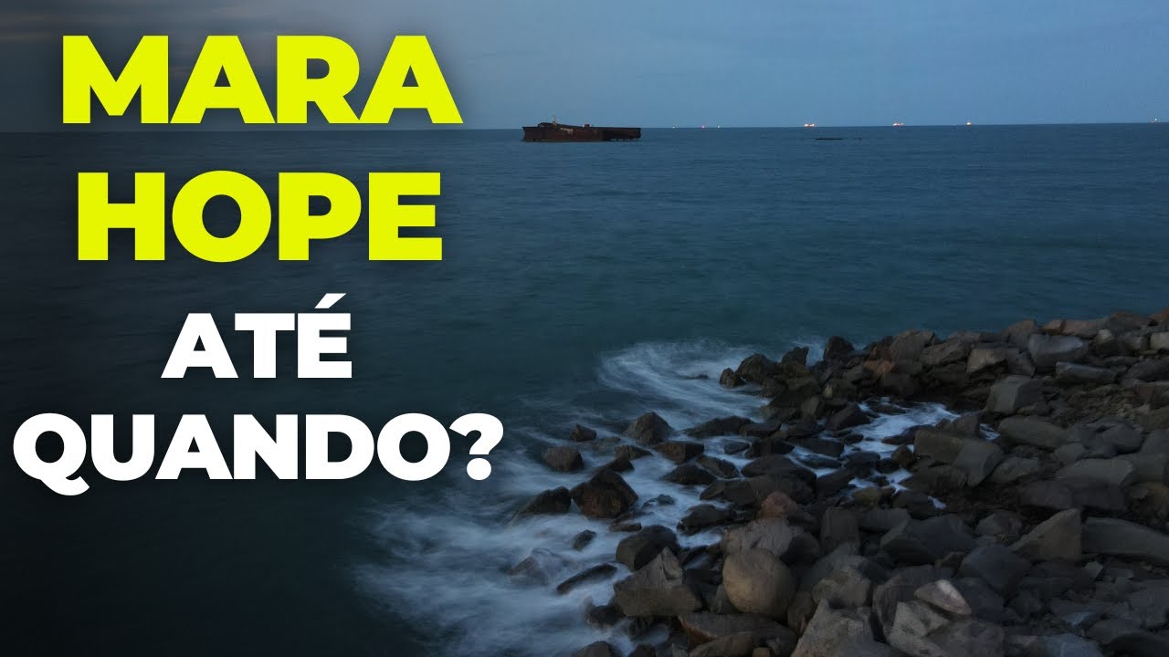 Navio Mara Hope: Parte do navio desabou e virou uma rampa.
