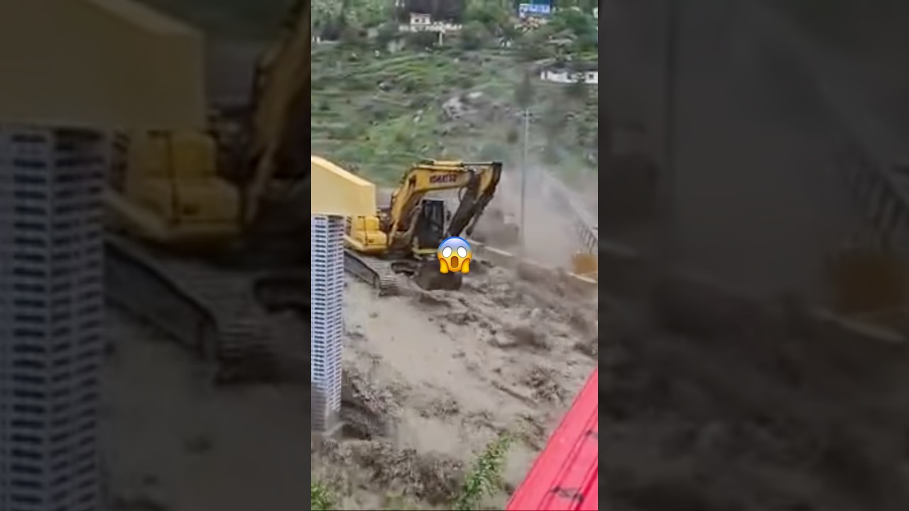 Devastating Flash Flood in Niti Valley Chamoli &bull; Raw Himalayan. #Shorts