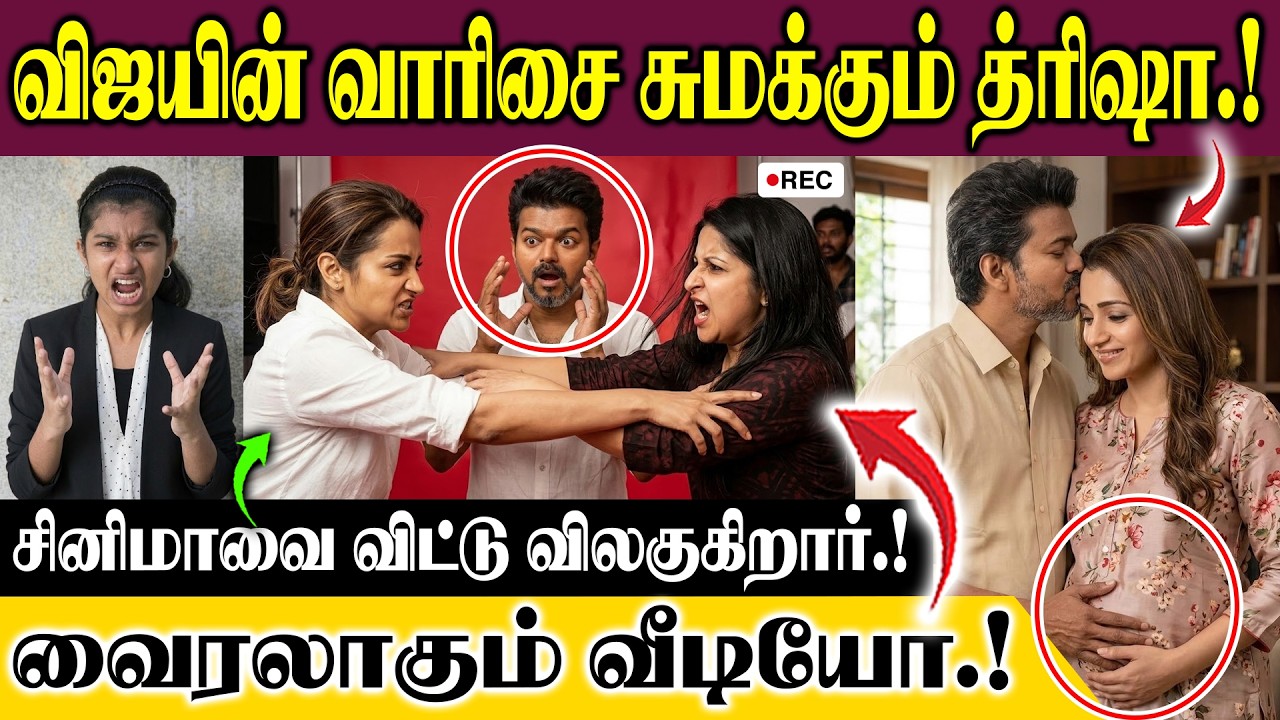விஜயின் வாரிசை வயிற்றில் சுமக்கும் த்ரிஷா..சற்றுமுன் சினிமாவை விட்டு விலகுகிறார்..வைரலாகும் வீடியோ.!
