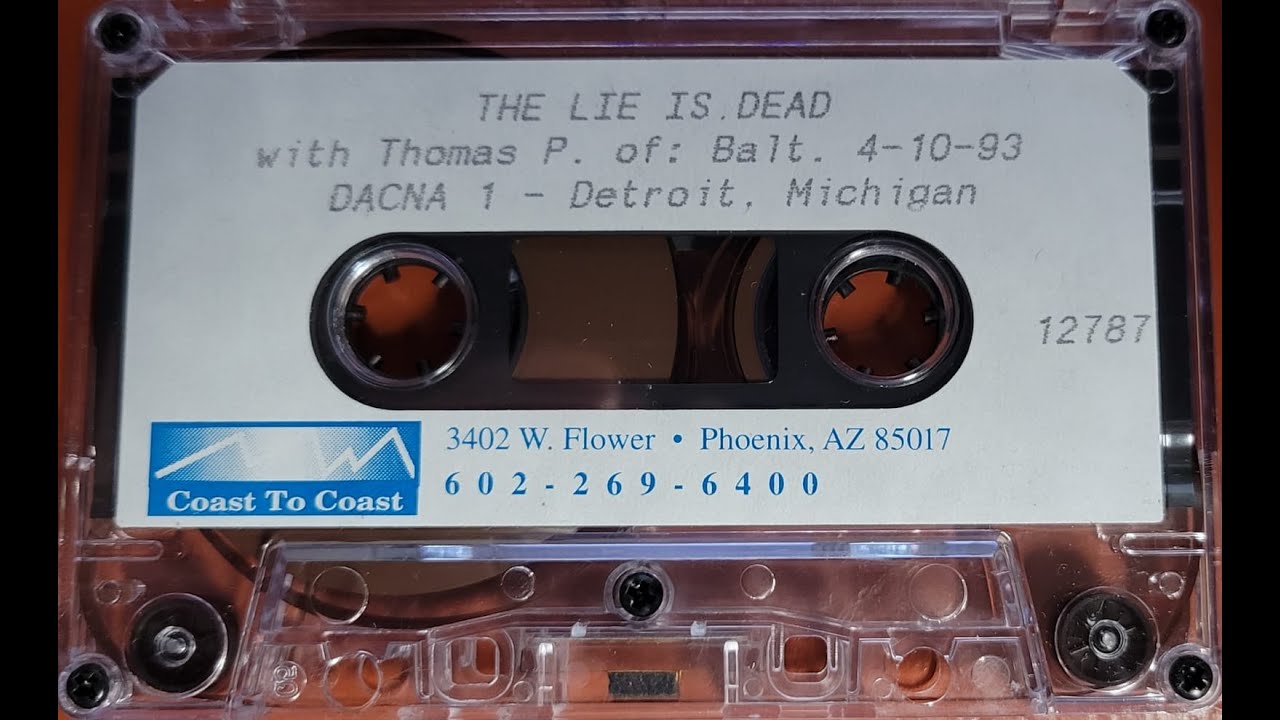 NA SPEAKER TAPE ~ Thomas P (Baltimore) ~ DACNA I ~ 1993