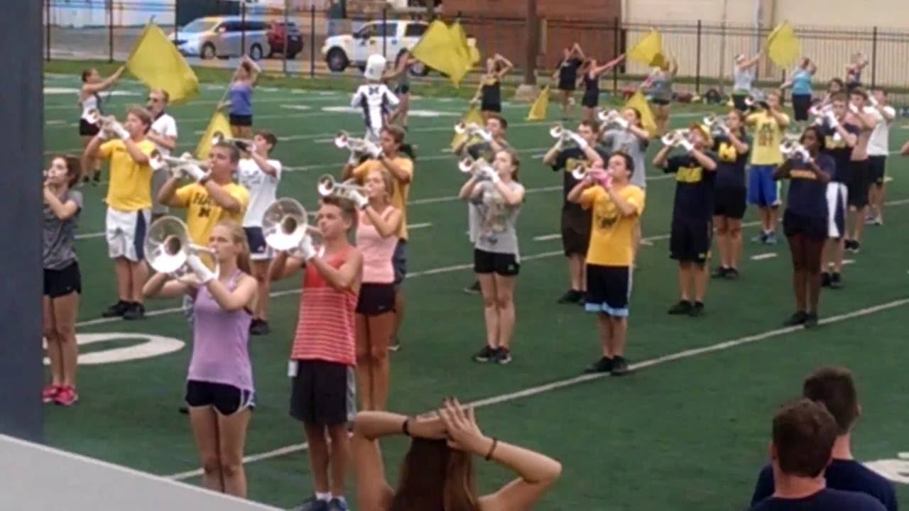 Michigan Marching Band's first full pregame rehearsal 2016