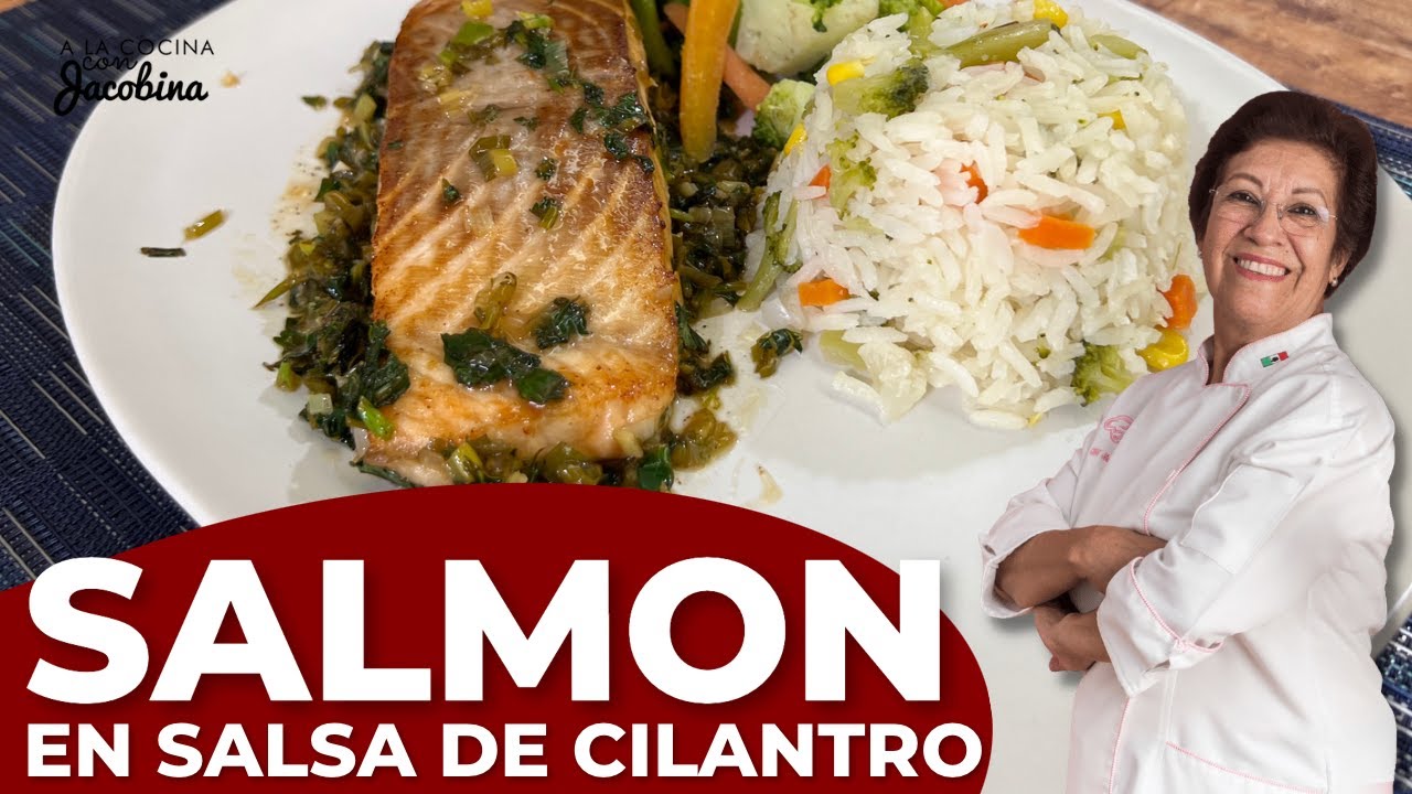 Como hacer salmón en salsa de cilantro | Como hacer salmón en sartén