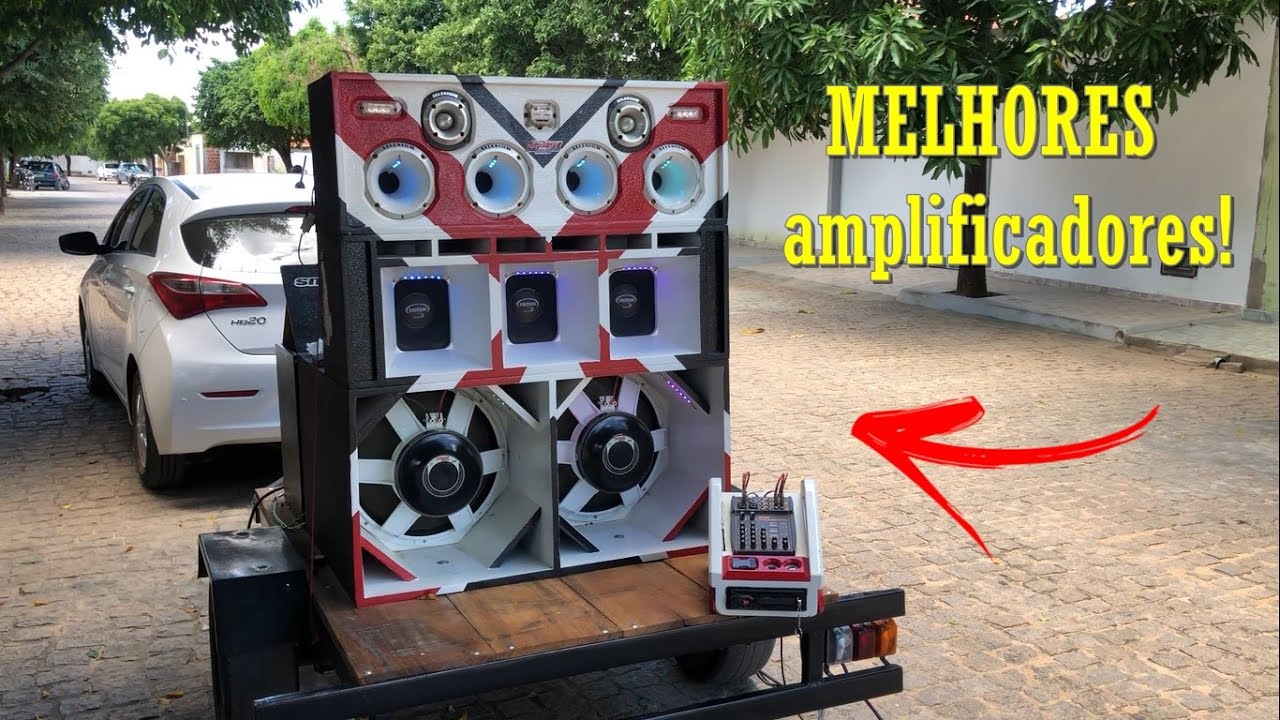 Carretinha com shiver e amplificadores powerus