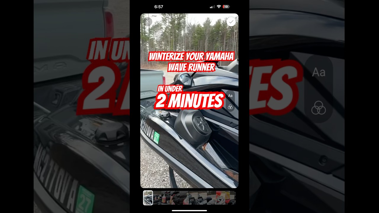 WINTERIZE YOUR YAMAHA WAVE RUNNER IN under 2 mins! #northernmichigan #waverunners #jetski #summer