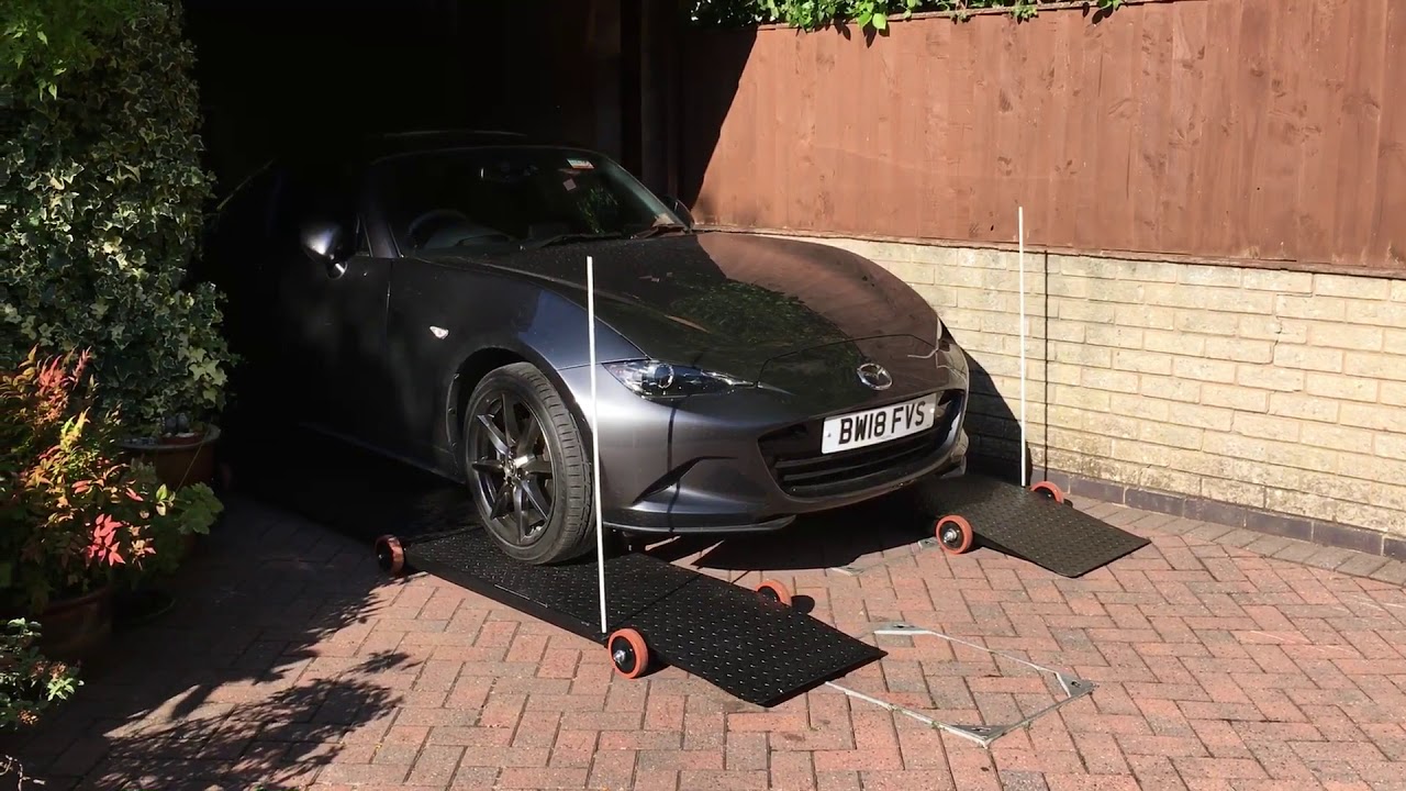 Parking Solution for a small, narrow garage and much-loved car