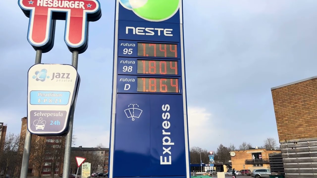 Spritpreise in Estland &ndash; heute pl&ouml;tzlich 20 Cent teurer