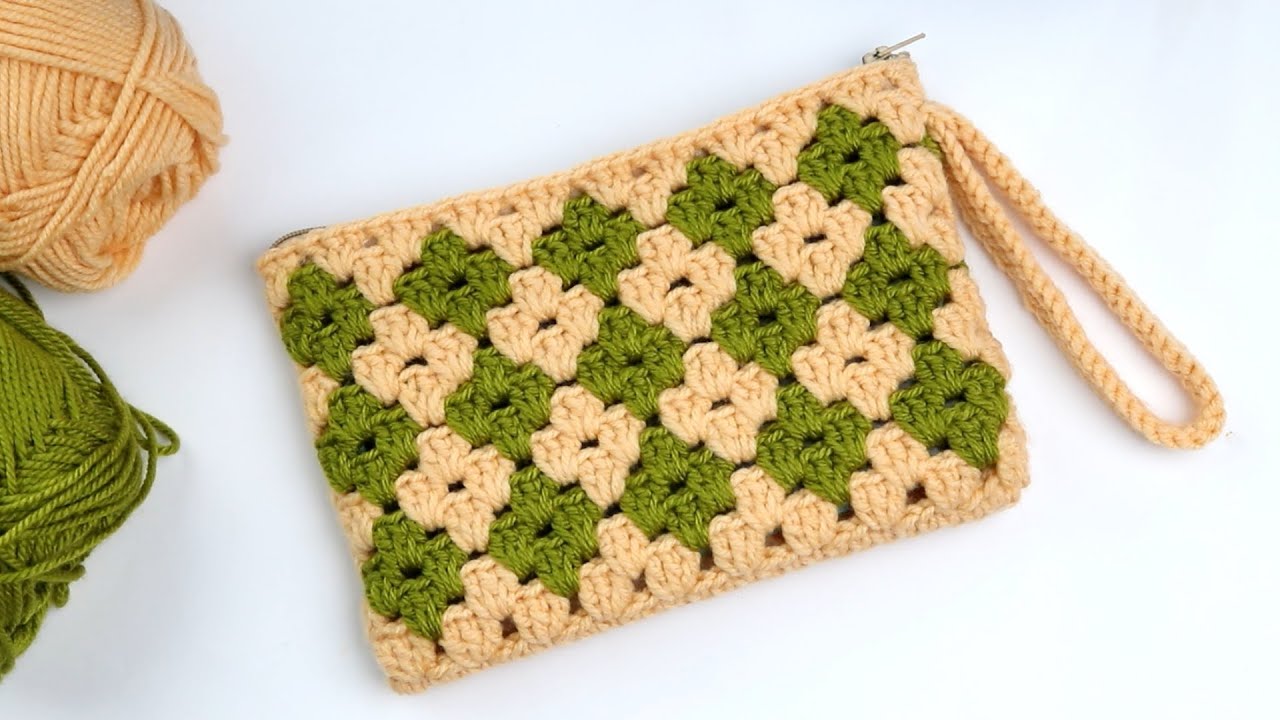 Beautiful crochet pouch for beginners step by step with Zipp