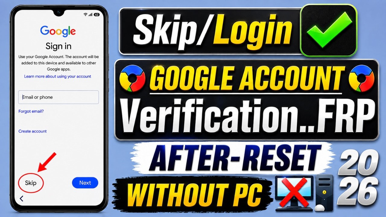 How To Skip Google Sign in After Factory Reset 2026 | FRP Lock Removal | Without PC | New Trick 26 🔥