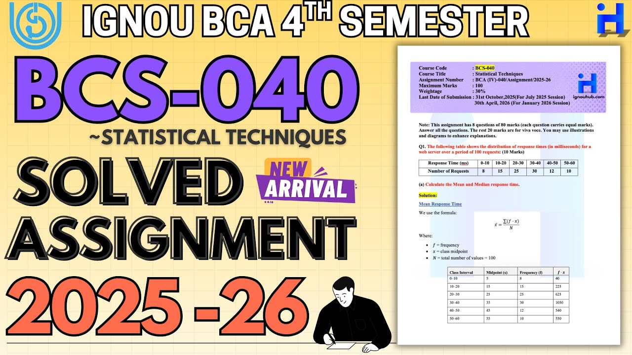 BCS-040 Solved Assignment July-25/Jan-26 | IGNOU BCA (4th Sem) Assignment Solutions (2025-2026)