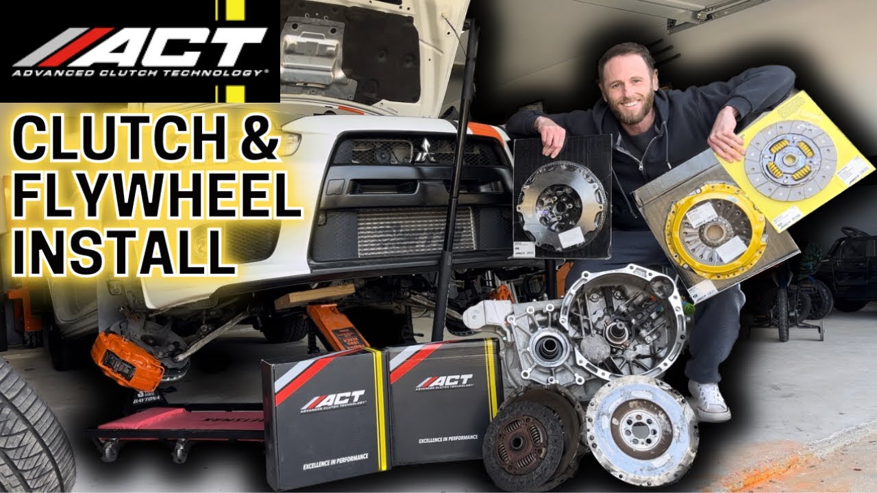 ACT HDSS Clutch Kit and Streetlite Flywheel Install / Evo X Transmission Reinstall