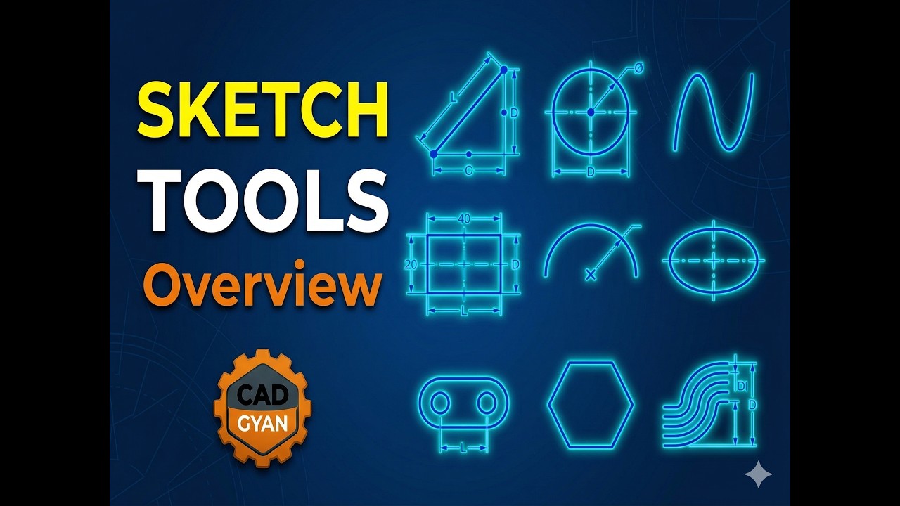 SolidWorks Sketch Tools Explained – Beginner Overview (Hindi)