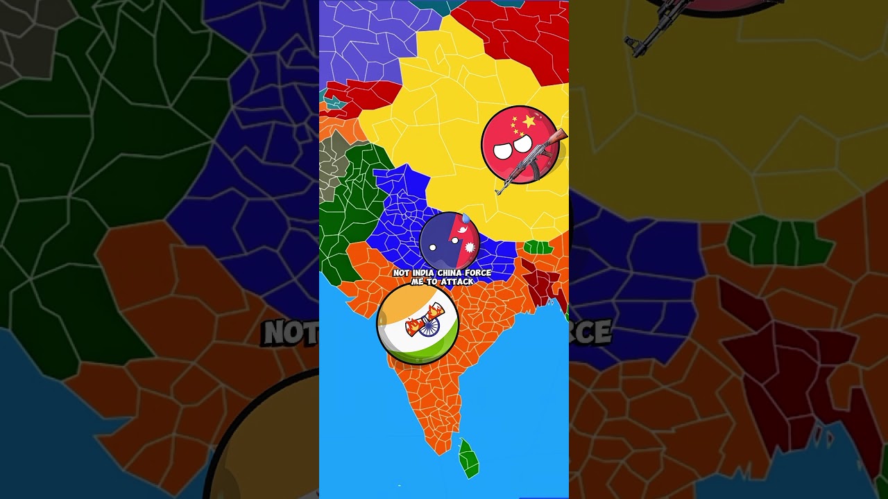 china force Nepal to attack on India #countryballs