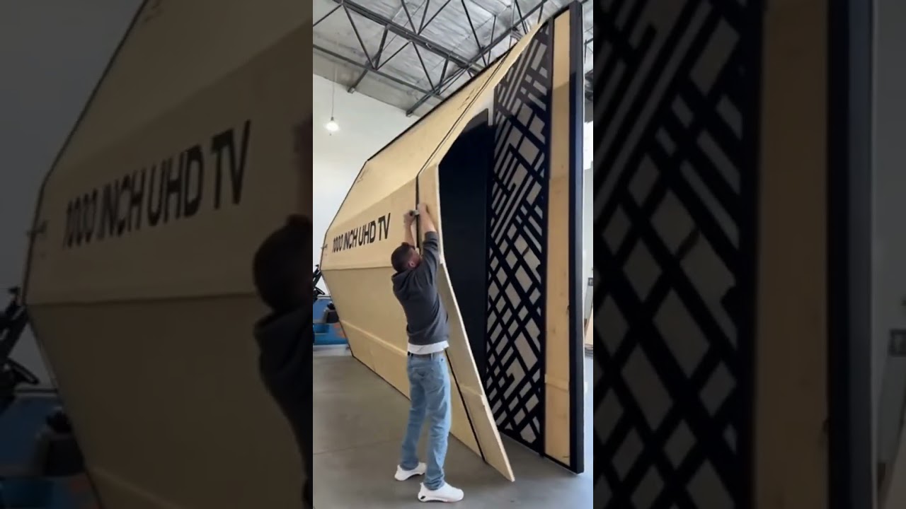 Unboxing a 1000inch tv