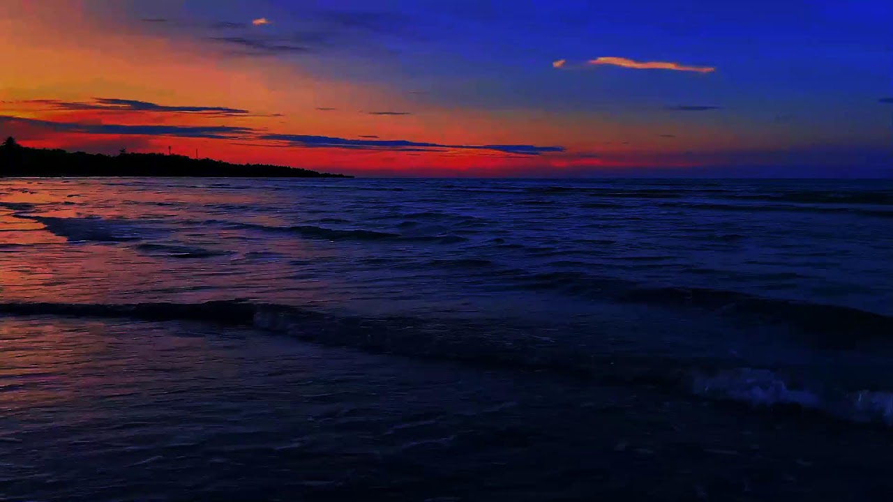 Sleep Background Sound | Gentle Night Ocean Waves
