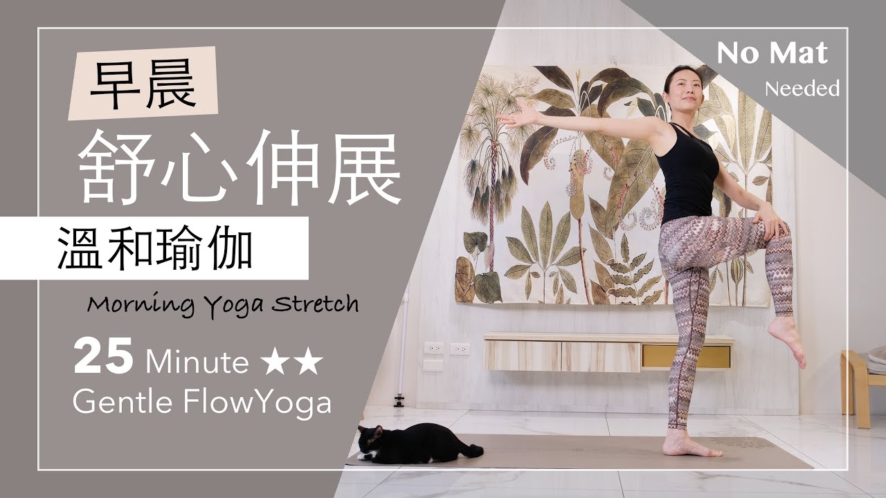 早晨|舒心伸展【溫和瑜伽】25分鐘 Gentle Flow Yoga ★ ★ #stretches #morningyoga #瑜伽
