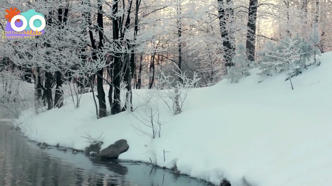 A Snow Covered Winter River ASMR - Amazingly Calming Experience 7 Hours