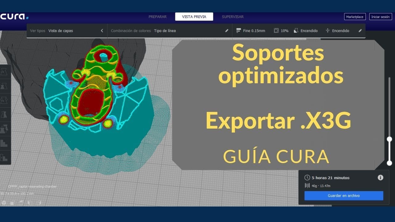 Guia ultimaker Cura | Agregar impresora | Soportes