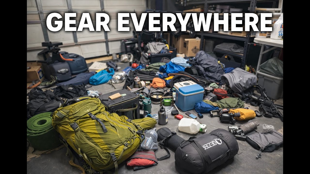 New years camping gear up cleanup in my garage
