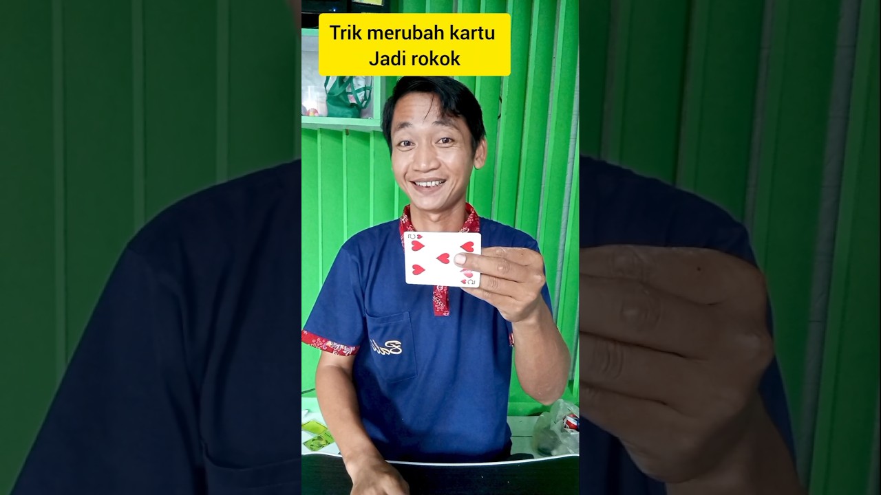 trik sulap merubah kartu jadi rokok. 