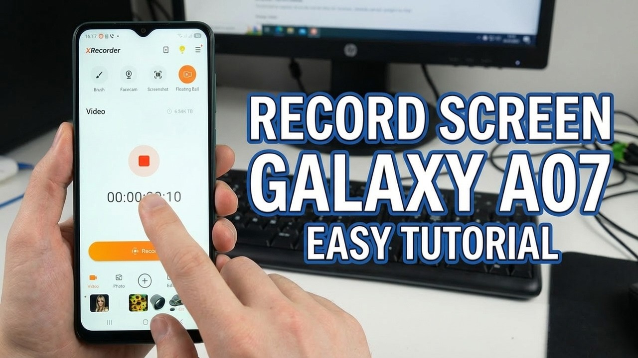 Samsung A07: How to Screen Record