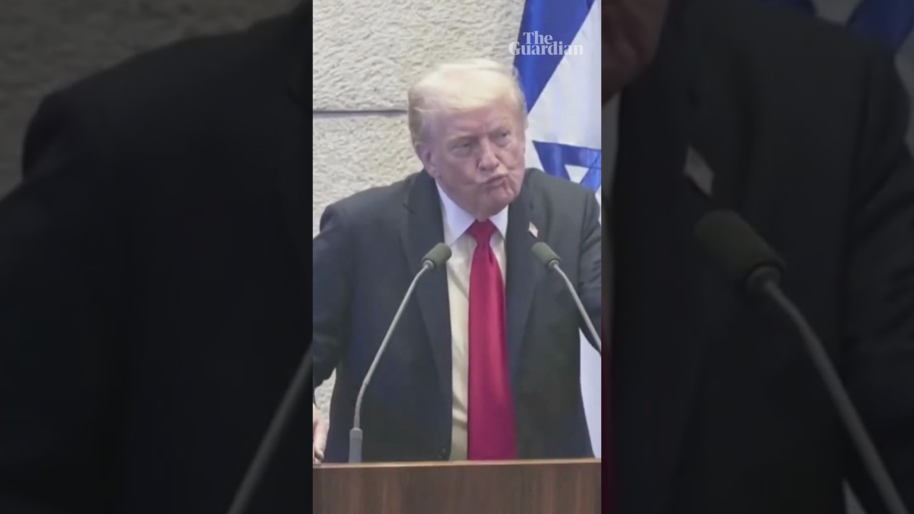 Trump&rsquo;s Knesset speech interrupted by Israeli parliamentarian