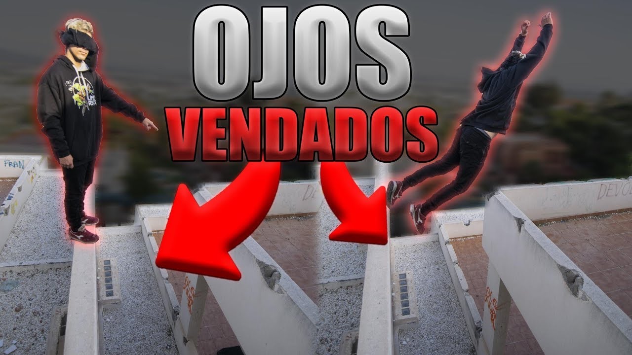 PARKOUR con LOS OJOS VENDADOS (Caída incluída😅)