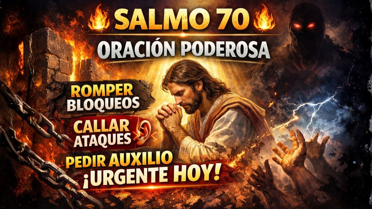 🔥 SALMO 70 — ORACIÓN PODEROSA para ROMPER BLOQUEOS, CALLAR ATAQUES y PEDIR AUXILIO URGENTE HOY