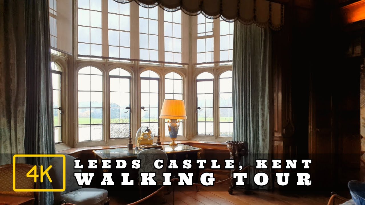 Leeds Castle, Kent (England) - Complete Tour Inside [4K Walking Tours UK]