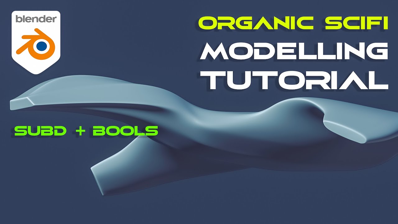 Easy organic scifi modelling tutorial for Blender 2.92 - subd + bools
