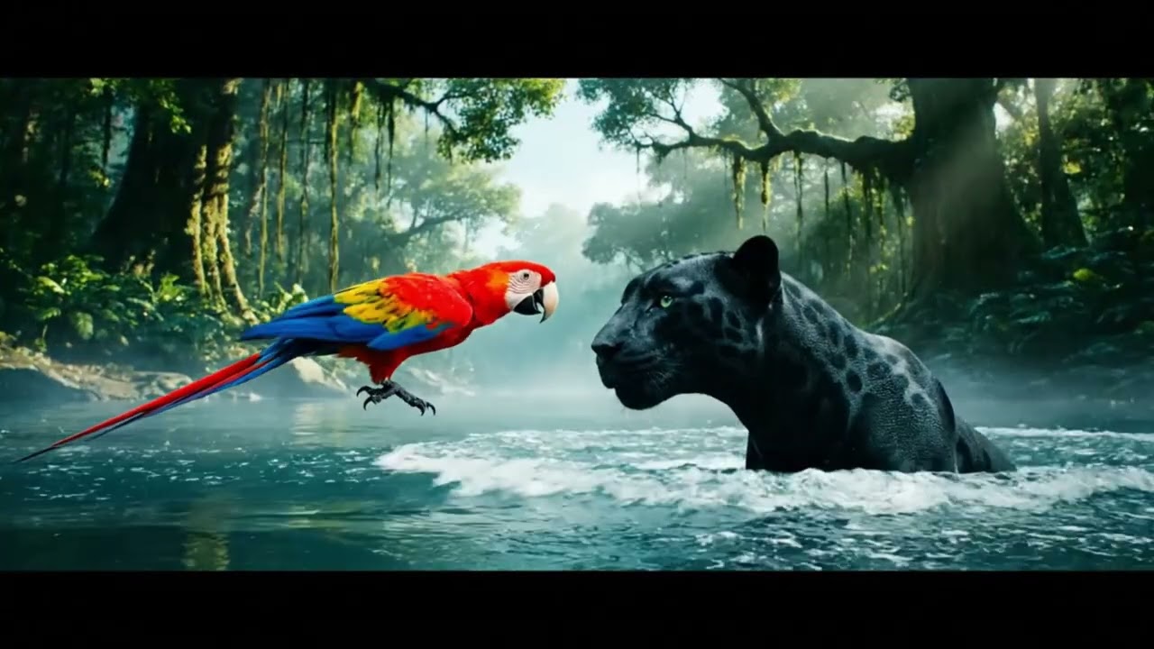 Black Panther and Howler Monkey Vanish into the Mist 🌫️ | Mysterious Jungle Encounter
