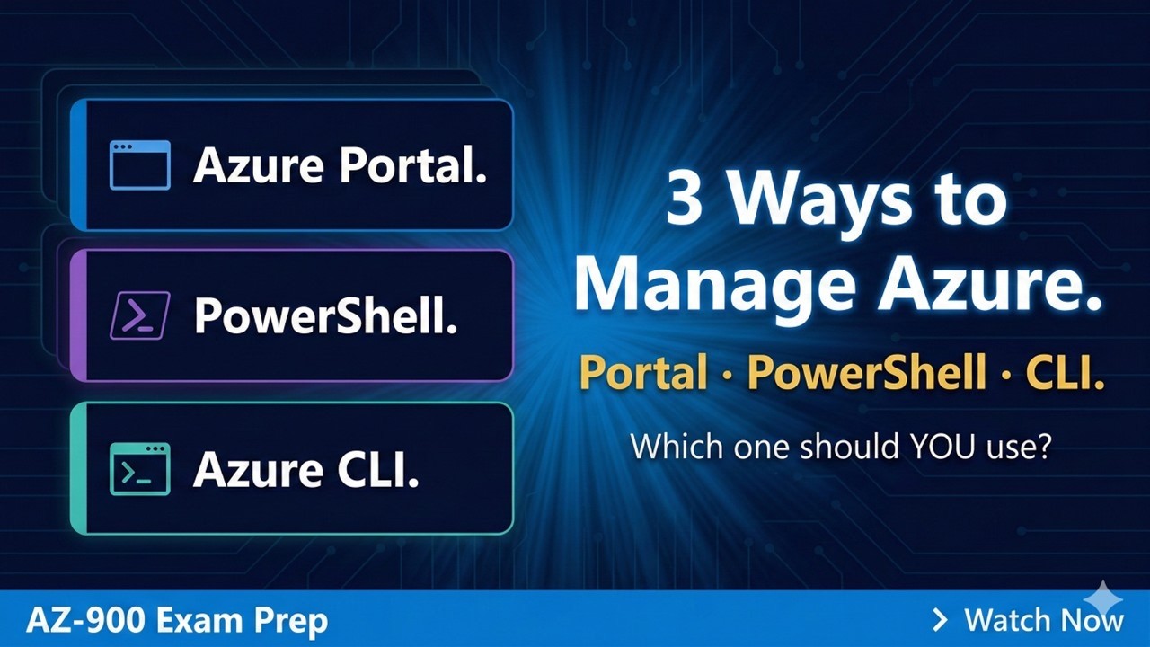 3 Ways to Manage Azure Explained in 5 Minutes | Azure Fundamentals made easy #az900