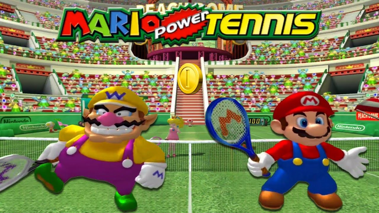 MEGA TENNIS ACTION!💥🎾 - Wario & Mario - Mario Power Tennis (2 Player) - 2v2 - Multiplayer Gameplay