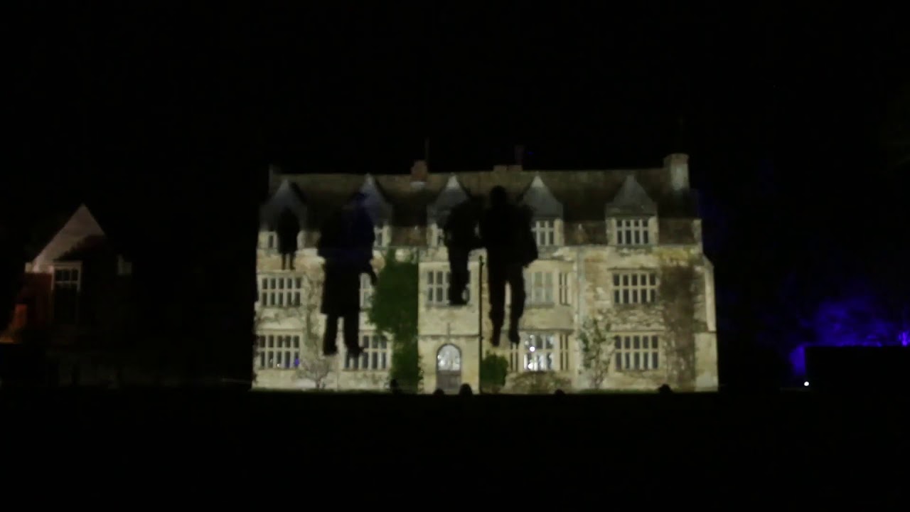 Anglesey Abbey winter lights : Video projection on hall 2
