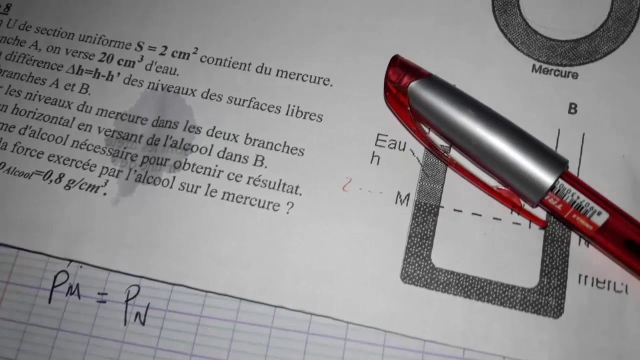 Mecanique des fluides SERIE 01 exercice 08