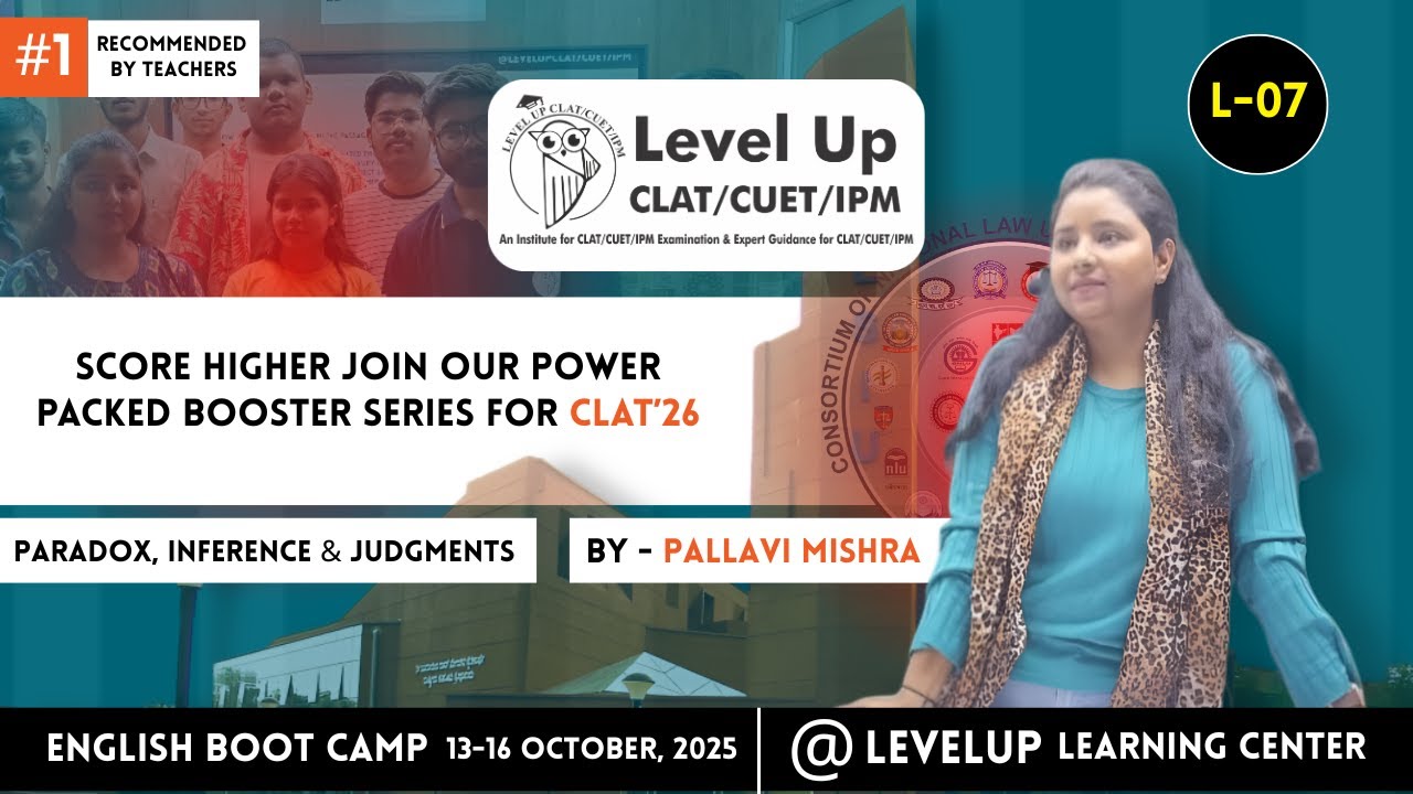 English Masterclass: Paradox, Inference & Judgments Explained | CLAT 2026 Preparation | LevelUp CLAT