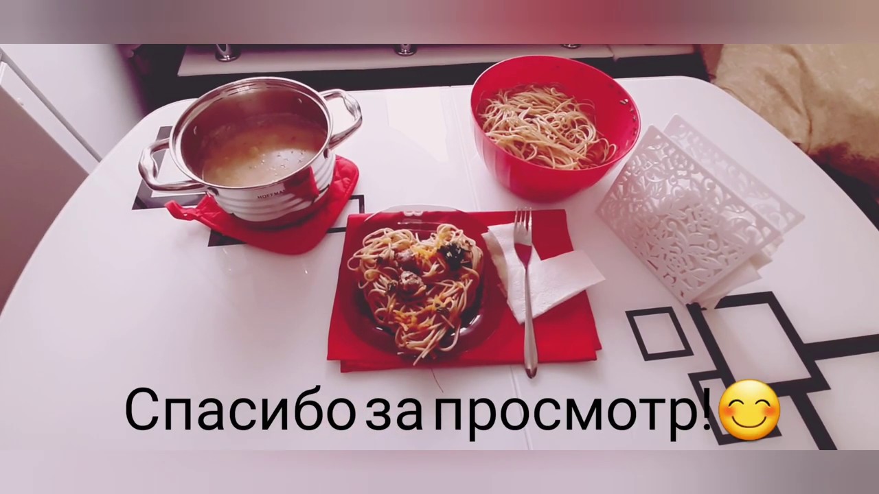 Простое блюдо из гречневых спагетти