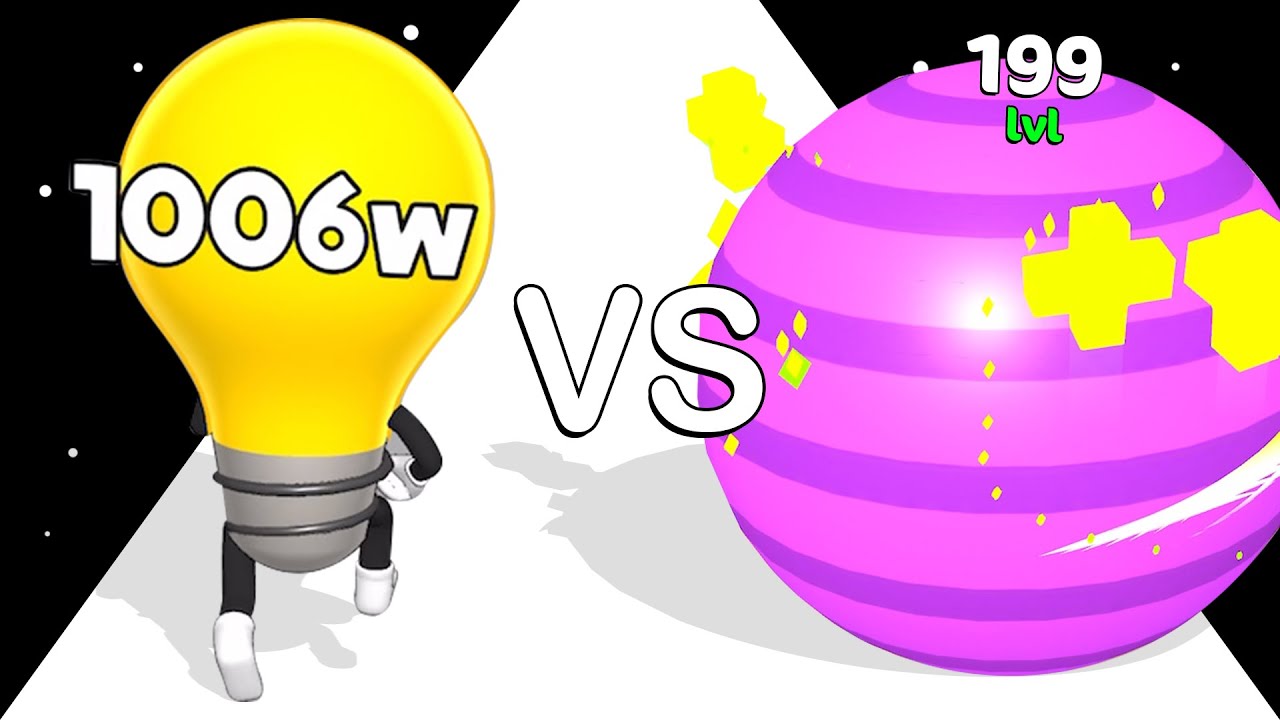 Watt The Bulb VS Belly Ball Runner: ASMR Gameplay ❌ Max Level!