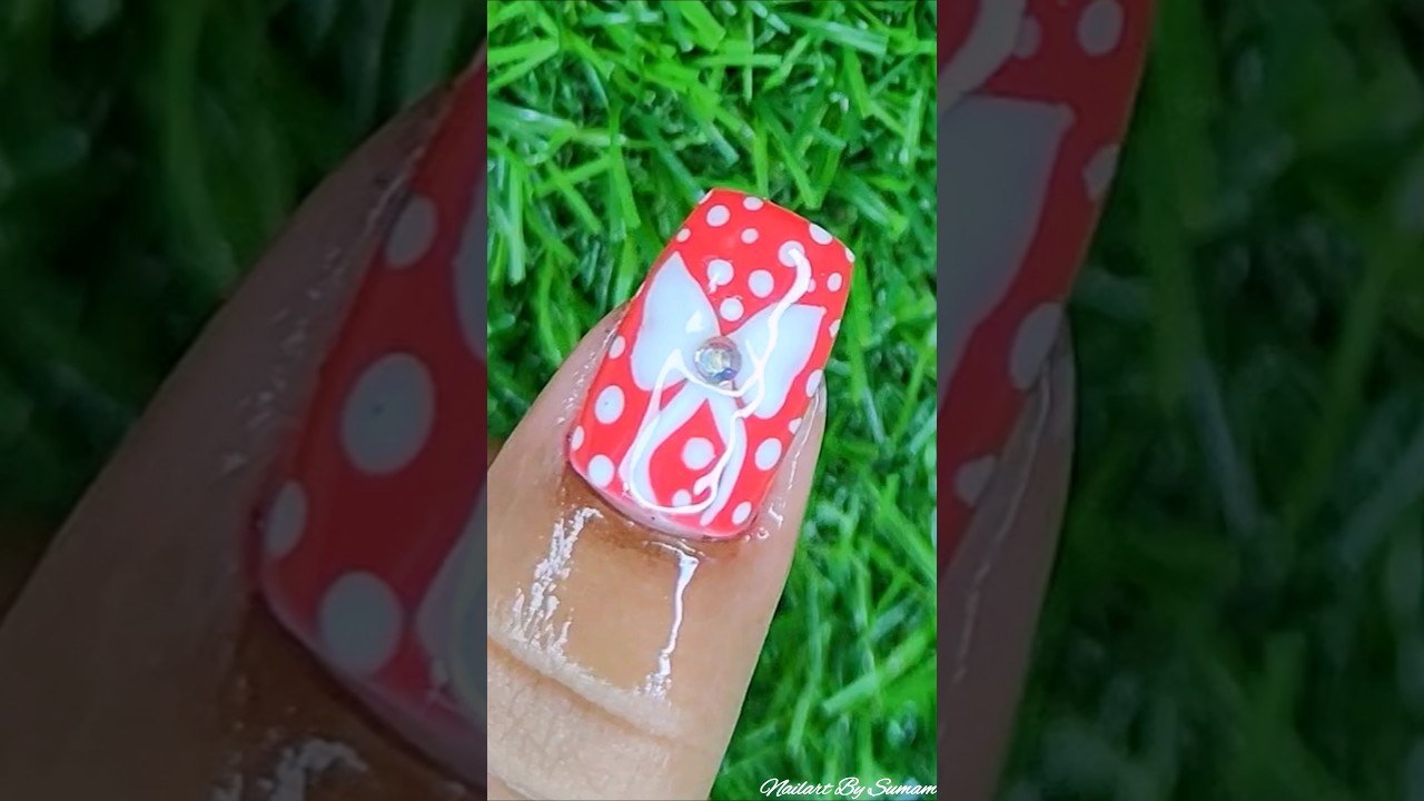 Cute Nail Design At Home🏡😻 #shorts #youtubeshorts #trending #nails #nailart #naildesign#nailtutorial