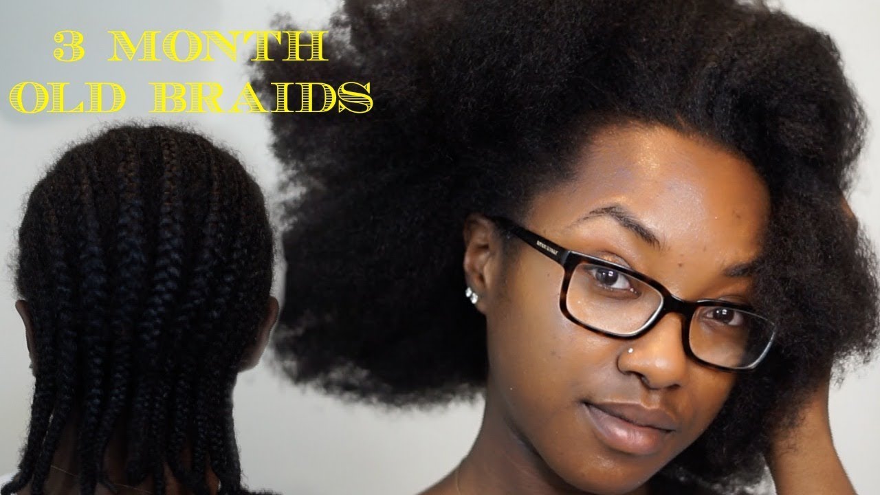 TAKING OUT MY 3 MONTH OLD CORNROW BRAIDS | THE NATURAL STRUGGLE |